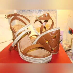 Valentino Garavani Roman Rockstud Espadrille Wedge 38